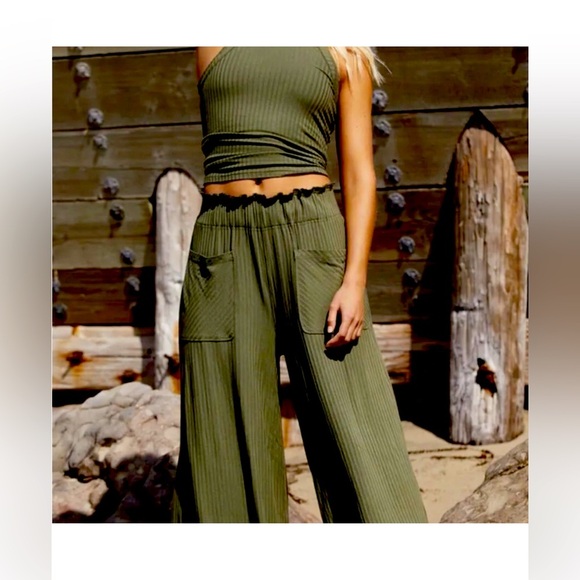 FP Movement by Free People Pants - FP MOVEMENT Blissed Out Wide Ribbed Pants
